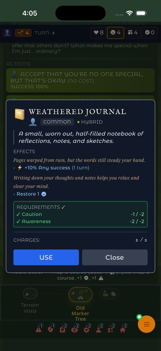 Inventory and item details